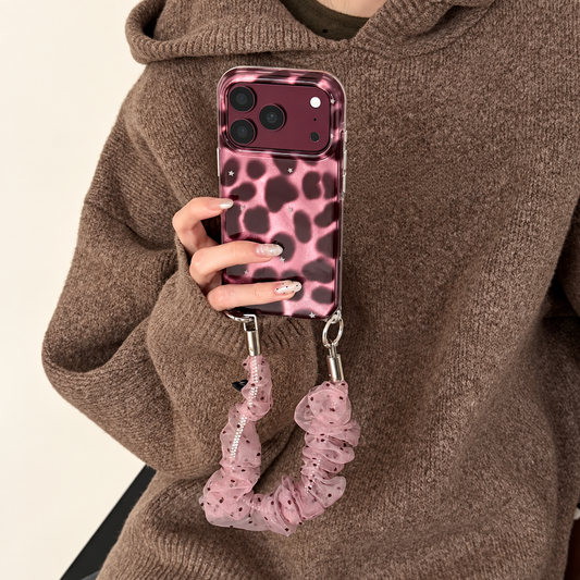 Cherry Red Leopard iPhone Case