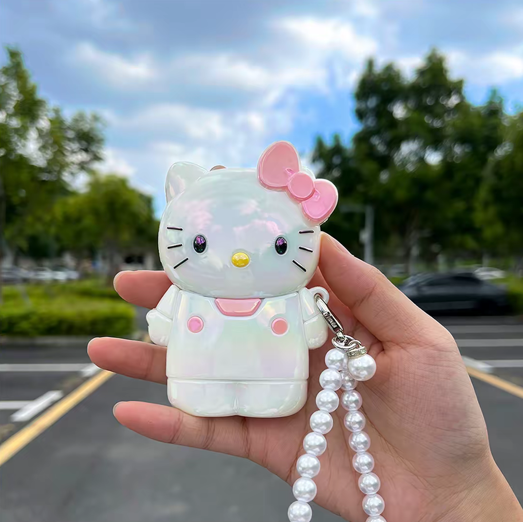 Ice-Cracked KT Cat Silicone Car Key Case – Full Cover, Push-Button Start
