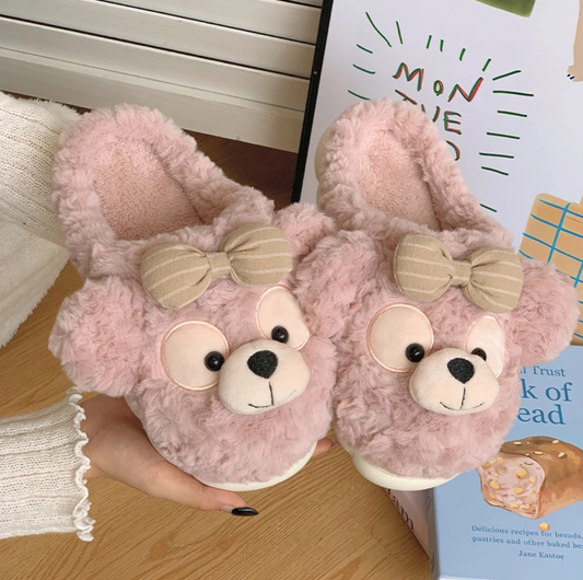 Cute Bear Fur Cotton for Slippers