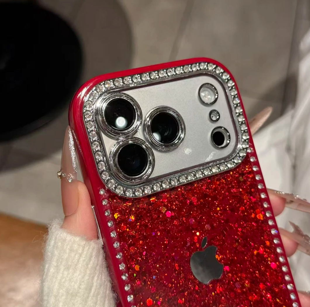 New premium glitter and rhinestone iPhone case, compatible with iPhone 17, high-look for Apple