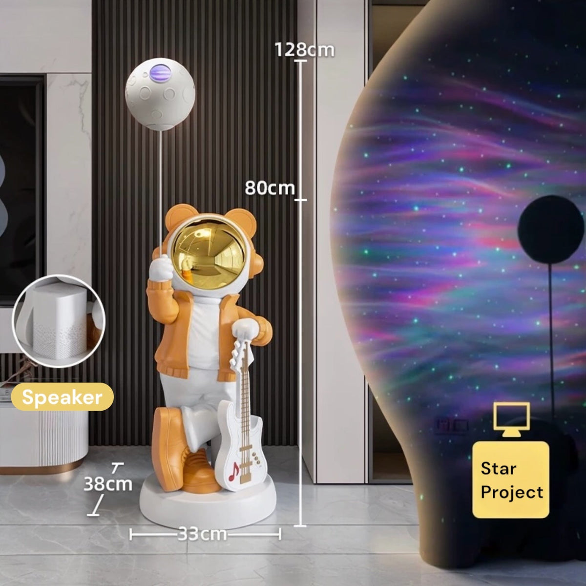 Galaxy Projector Astronaut Bear