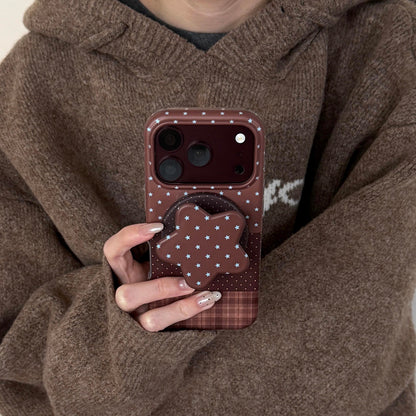 Brown Star iPhone Case