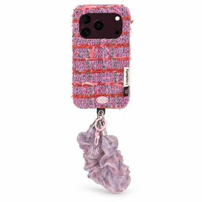 Pink Purple Fuzzy Knit iPhone Case
