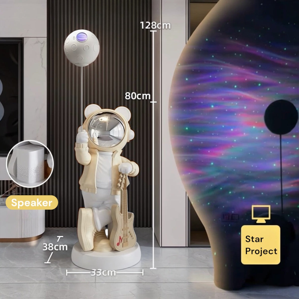 Galaxy Projector Astronaut Bear