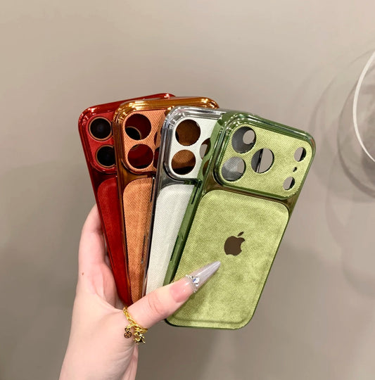 Premium electroplated matte phone case with a luxury look