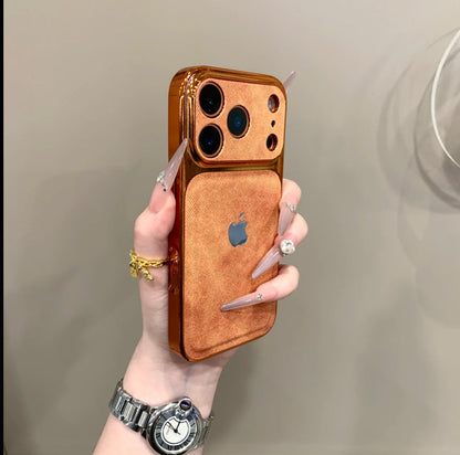 Premium electroplated matte phone case with a luxury look