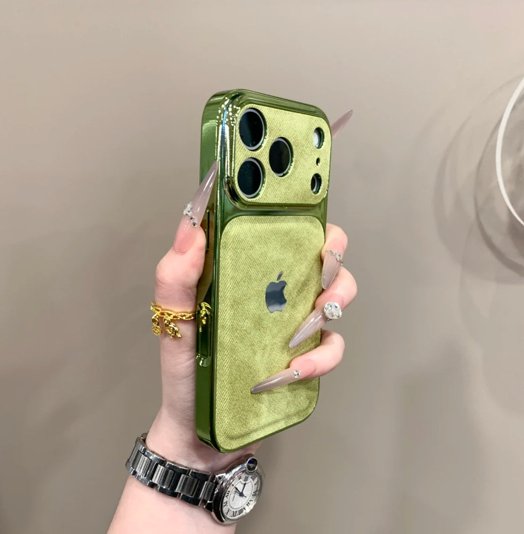 Premium electroplated matte phone case with a luxury look