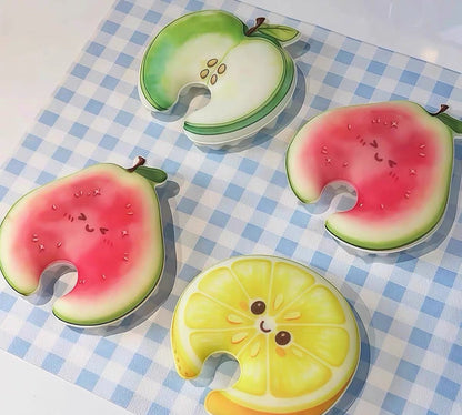 Fruit-shaped household dishwashing sponge