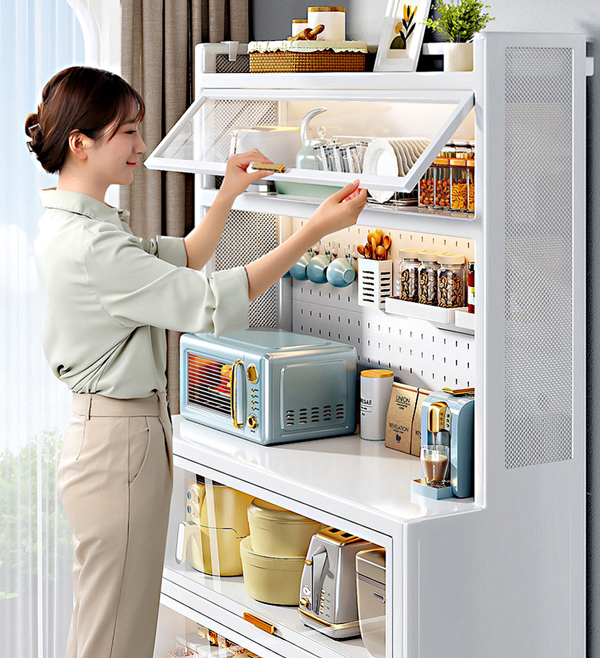 Wonder Utopia Kitchen Metal Pantry Storage Cabinet