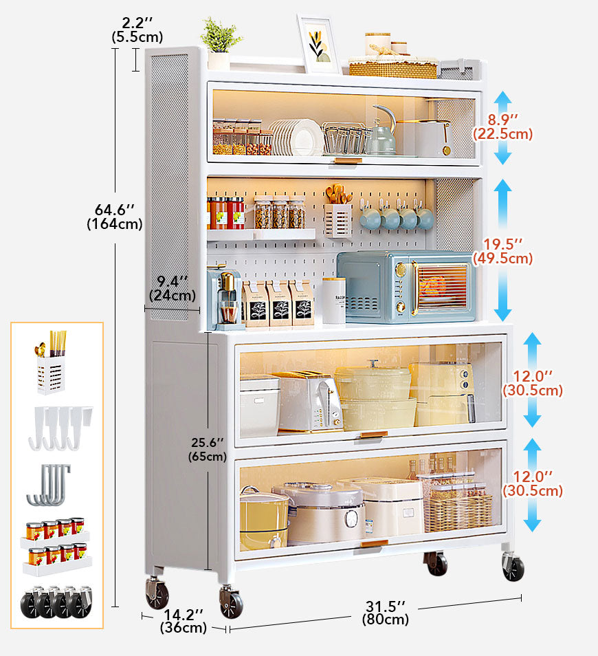 Wonder Utopia Kitchen Metal Pantry Storage Cabinet