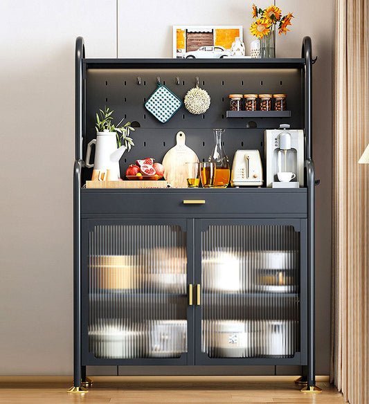 Wonder Utopia Kitchen Pantry Storage Cabinet With Pegboard Wall