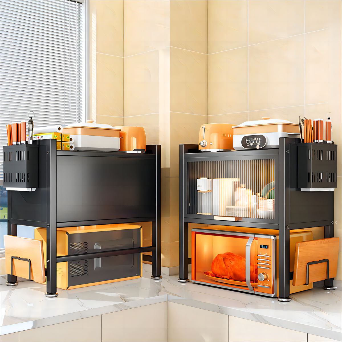 Wonder Utopia Kitchen Storage Cabinet Microwave Oven Shelf