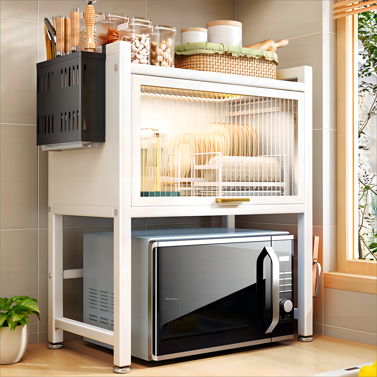 Wonder Utopia Kitchen Storage Cabinet Microwave Oven Shelf