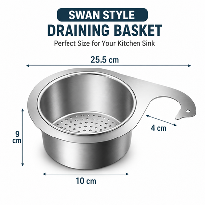 Stainless Steel Swan Sink Basket 🦢