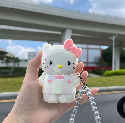 Ice-Cracked KT Cat Silicone Car Key Case – Full Cover, Push-Button Start