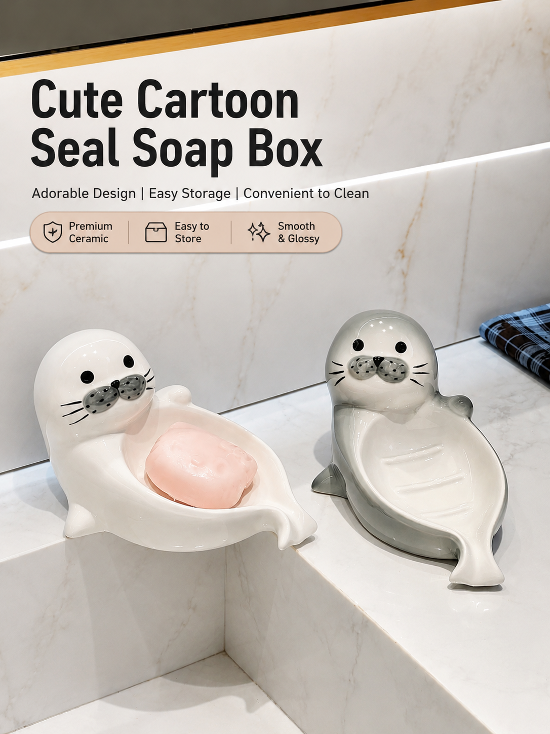 Premium Ceramic Soap Dish for Home Use
Cute Soap Holder with Storage Rack
Self-Draining Design – No Water Buildup
Perfect for Bathrooms, Sinks, and Wash Basins