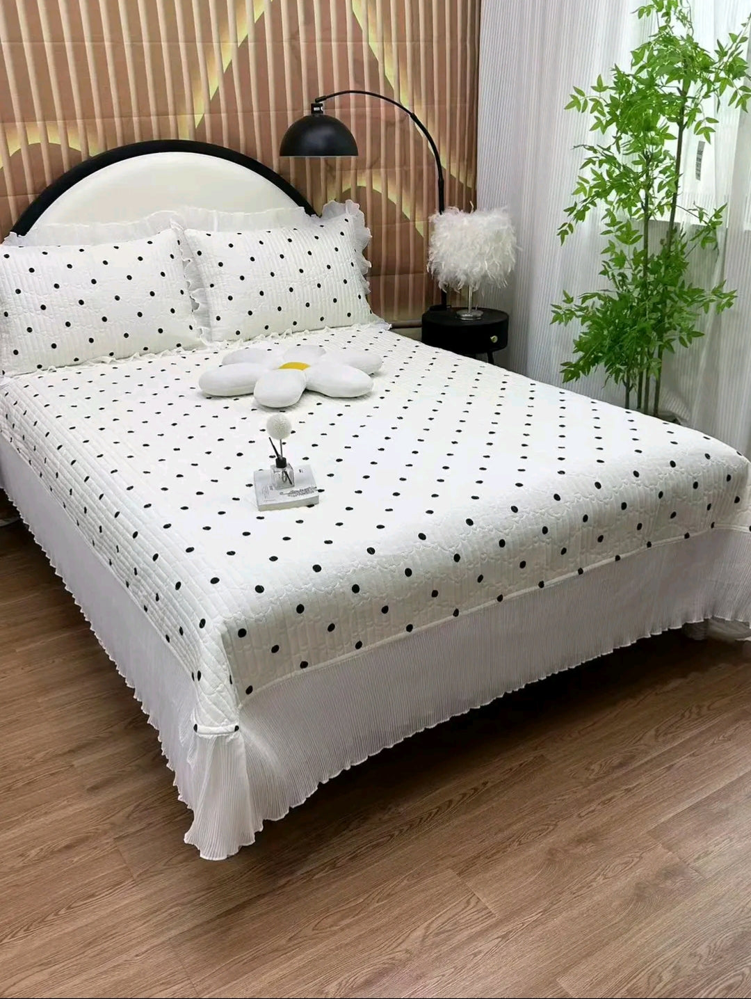 Fairy Lace USA-Style Double-Sided Quilted Cotton Bedspread – Princess Non-Slip Thick Bed Sheet