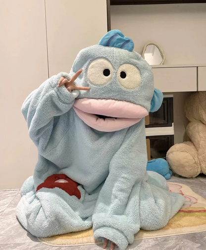 Fish Onesie Pajamas – Cute Plush Fleece Sleepwear for Adults & Teens