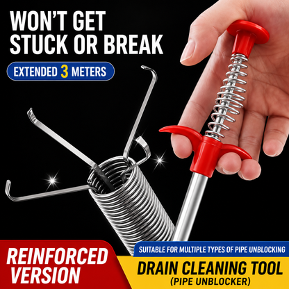 Professional Drain Cleaning Tool for Unclogging Kitchen Sinks, Bathroom Drains, and Blocked Toilets