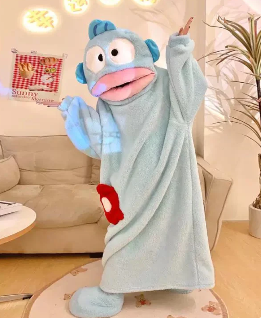 Fish Onesie Pajamas – Cute Plush Fleece Sleepwear for Adults & Teens