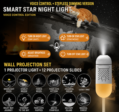 Galaxy Star Projector USB Night Light – Romantic Bedroom & Car Decor ✨