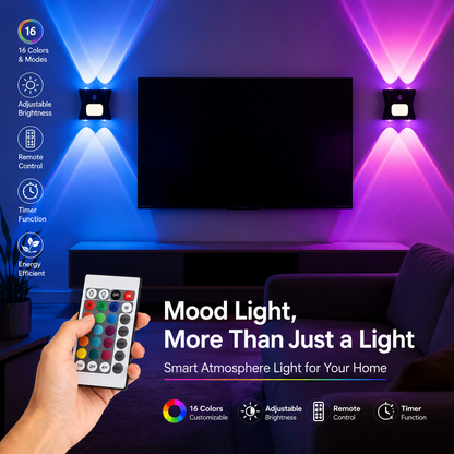 Dimmable Motion Sensor Magnetic Wall Light – Wireless RGB Ambient Lamp