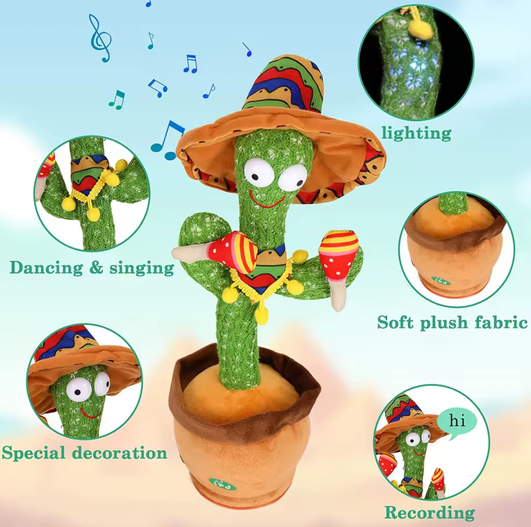 Talking Dancing Cactus Toy for Kids