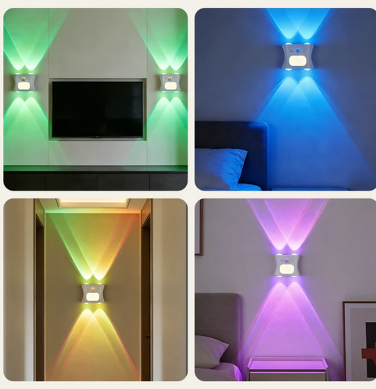 Dimmable Motion Sensor Magnetic Wall Light – Wireless RGB Ambient Lamp