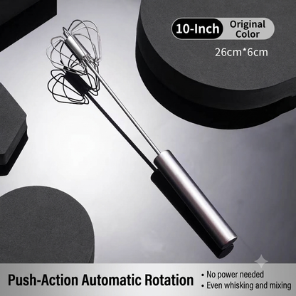 Stainless Steel Semi-Automatic Egg Whisk