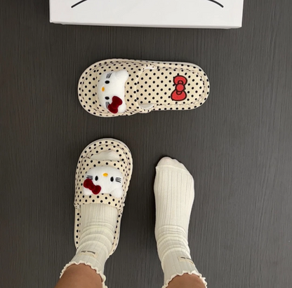 Cute Cartoon Linen Slippers for Women – Soft Sole, Non-Slip & Breathable Indoor Home Slides