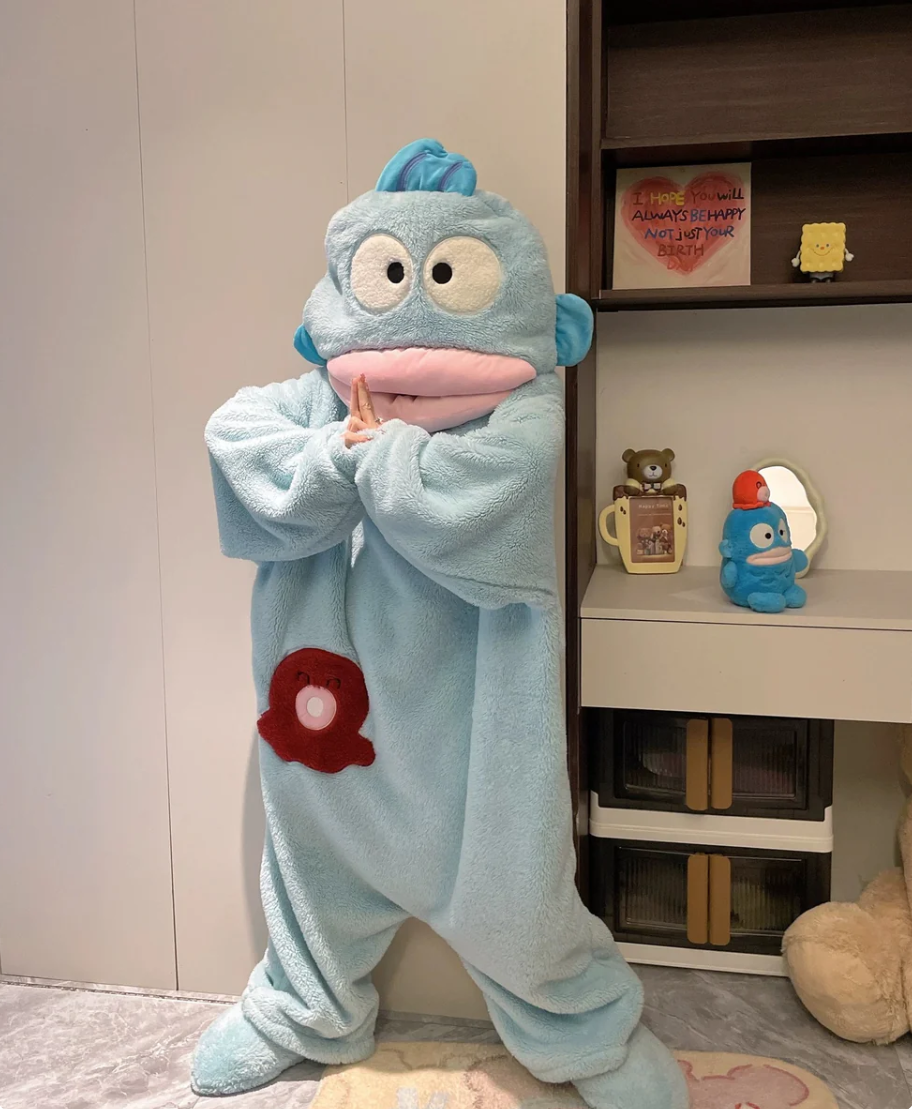 Fish Onesie Pajamas – Cute Plush Fleece Sleepwear for Adults & Teens