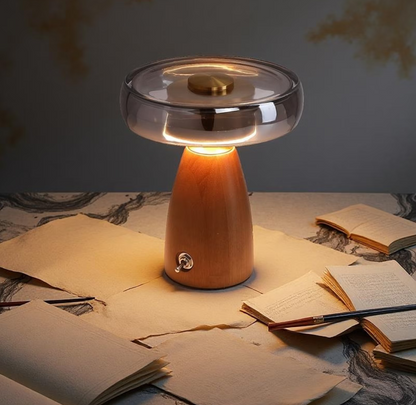 A vintage table lamp instantly elevates the room—an absolute must-have for the bedroom!