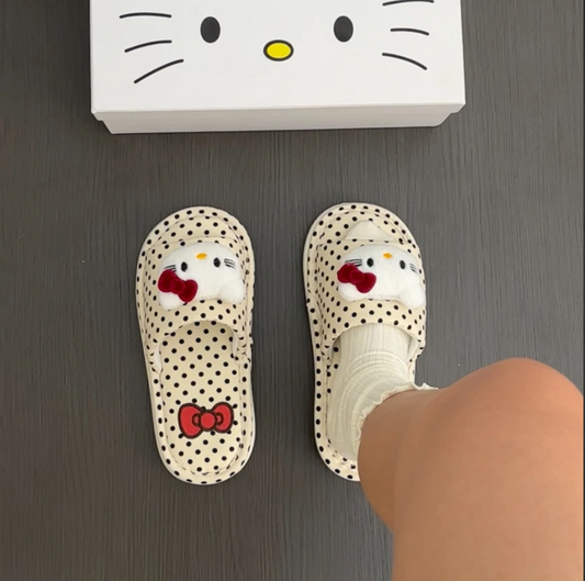 Cute Cartoon Linen Slippers for Women – Soft Sole, Non-Slip & Breathable Indoor Home Slides