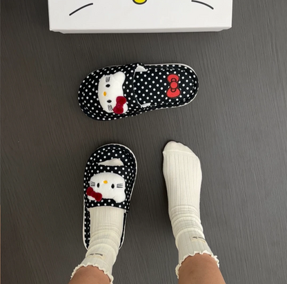 Cute Cartoon Linen Slippers for Women – Soft Sole, Non-Slip & Breathable Indoor Home Slides