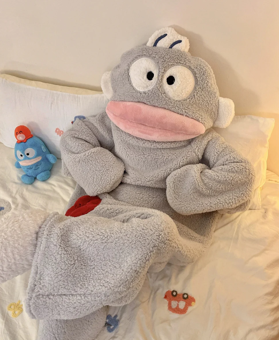 Fish Onesie Pajamas – Cute Plush Fleece Sleepwear for Adults & Teens