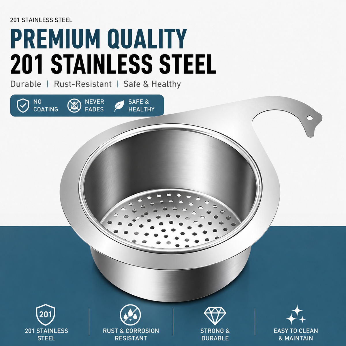 Stainless Steel Swan Sink Basket 🦢