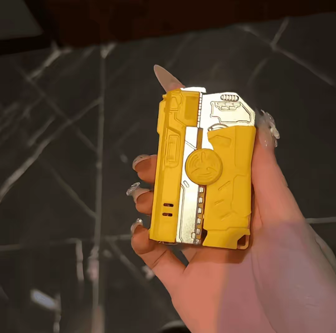 Rotating Gyro Deformable Refillable Pink Flame Lighter – Innovative, Creative, Unique Trendy Toy