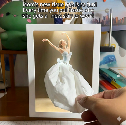 3D Ballerina Tissue
Box - Dancing Girl
Dress Changes with Every Tissue Pull