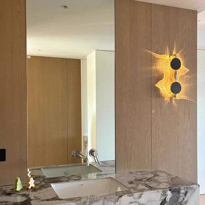 Golden Ripple Wall Light