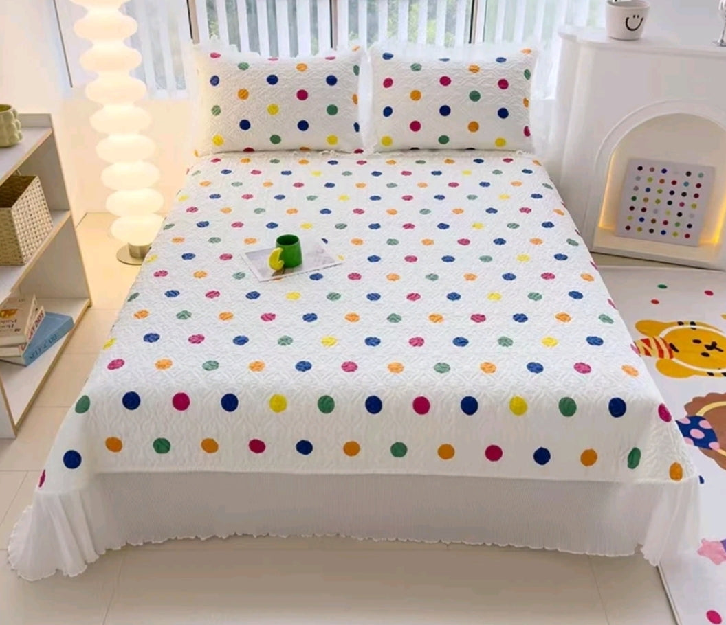 Fairy-style pure quilted non-slip cotton bedspread 🌸
100% cotton bed skirt with a princess vibe, trendy lace, and a fresh, chic look.