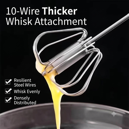 Stainless Steel Semi-Automatic Egg Whisk