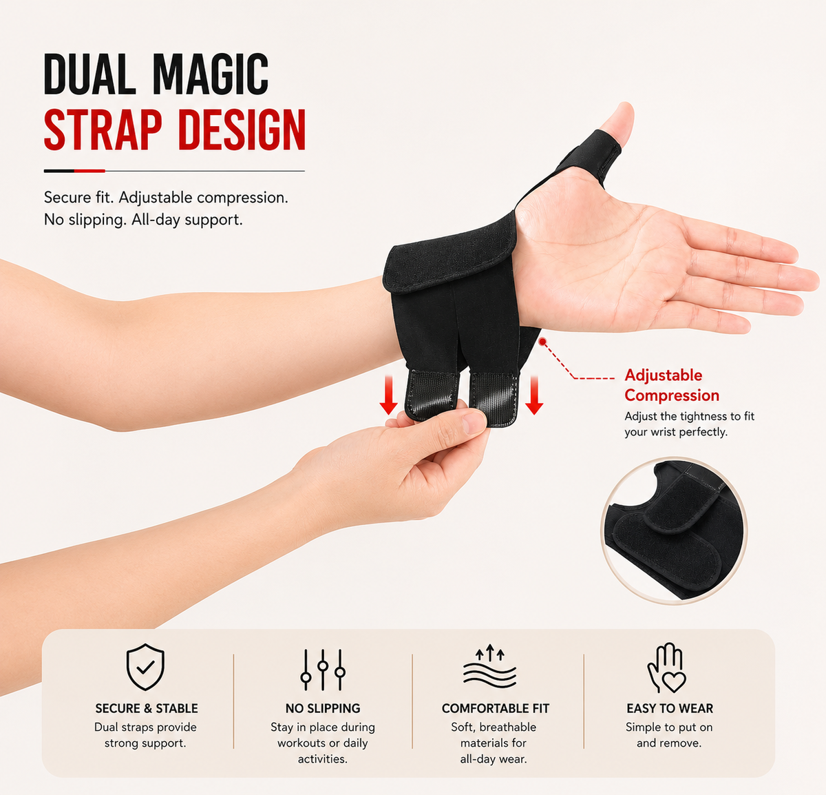 Adjustable Thumb & Wrist Support Brace