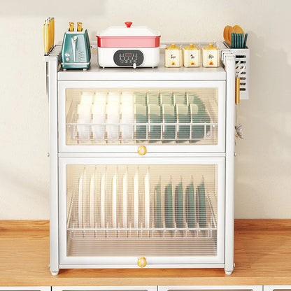 Wonder utopia kitchen Household Dustproof 2 layer Shelf Counter Dish Organize