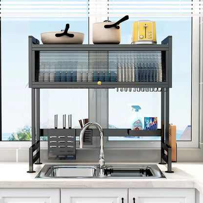 Dish Rack Over The Sink With Cutlery Drainer
